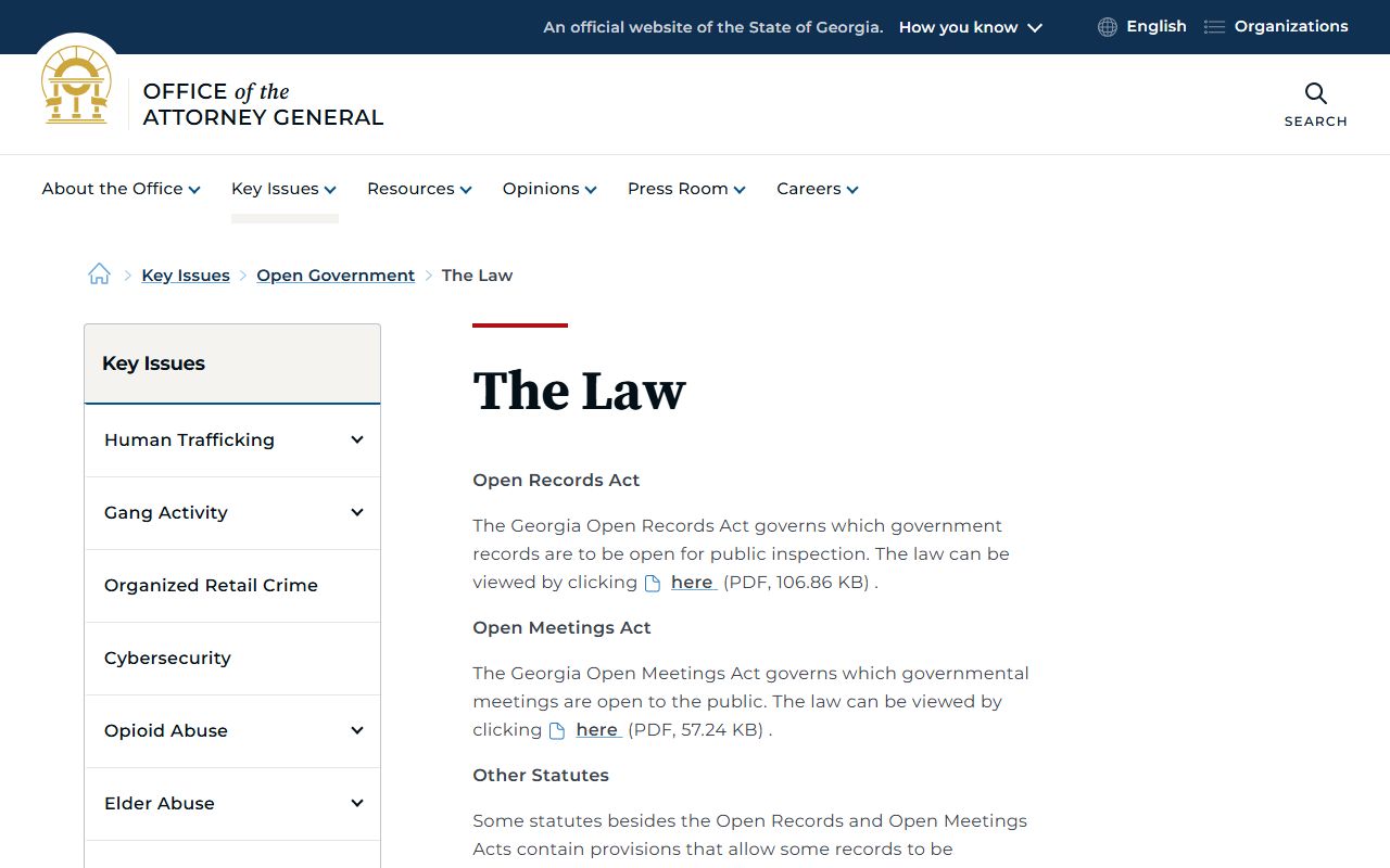 Lincoln County Clerk of Superior Court Georgia open government law