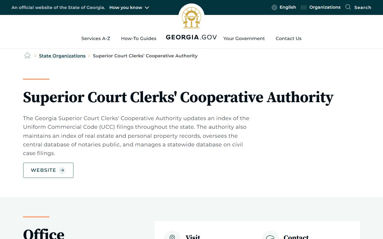 Lincoln County Clerk of Superior Court Georgia.gov GSCCCA organization page