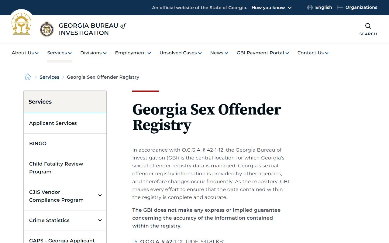 Lincoln County arrest records and court charges Georgia sex offender registry