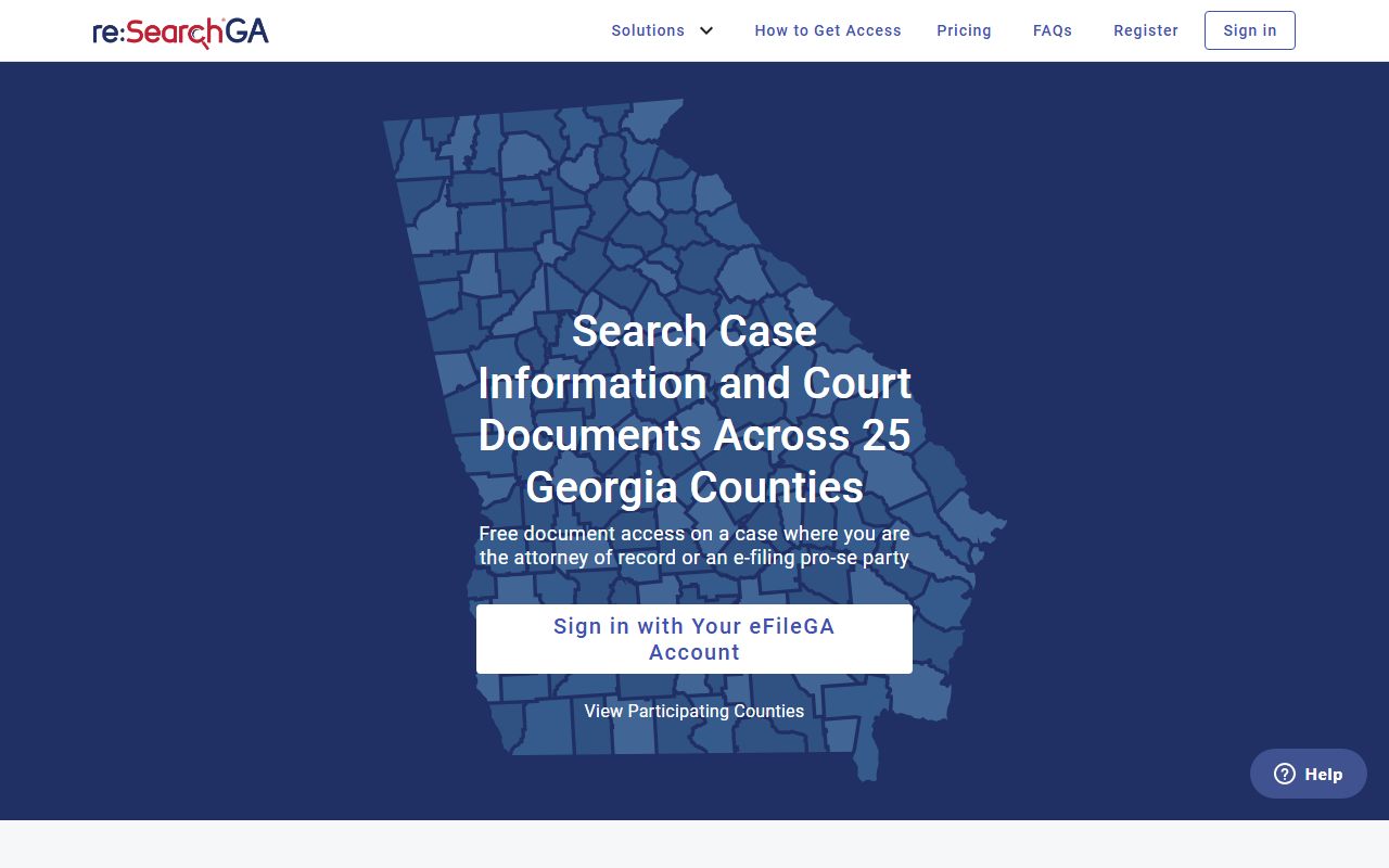 Lincoln County court records re:SearchGA portal