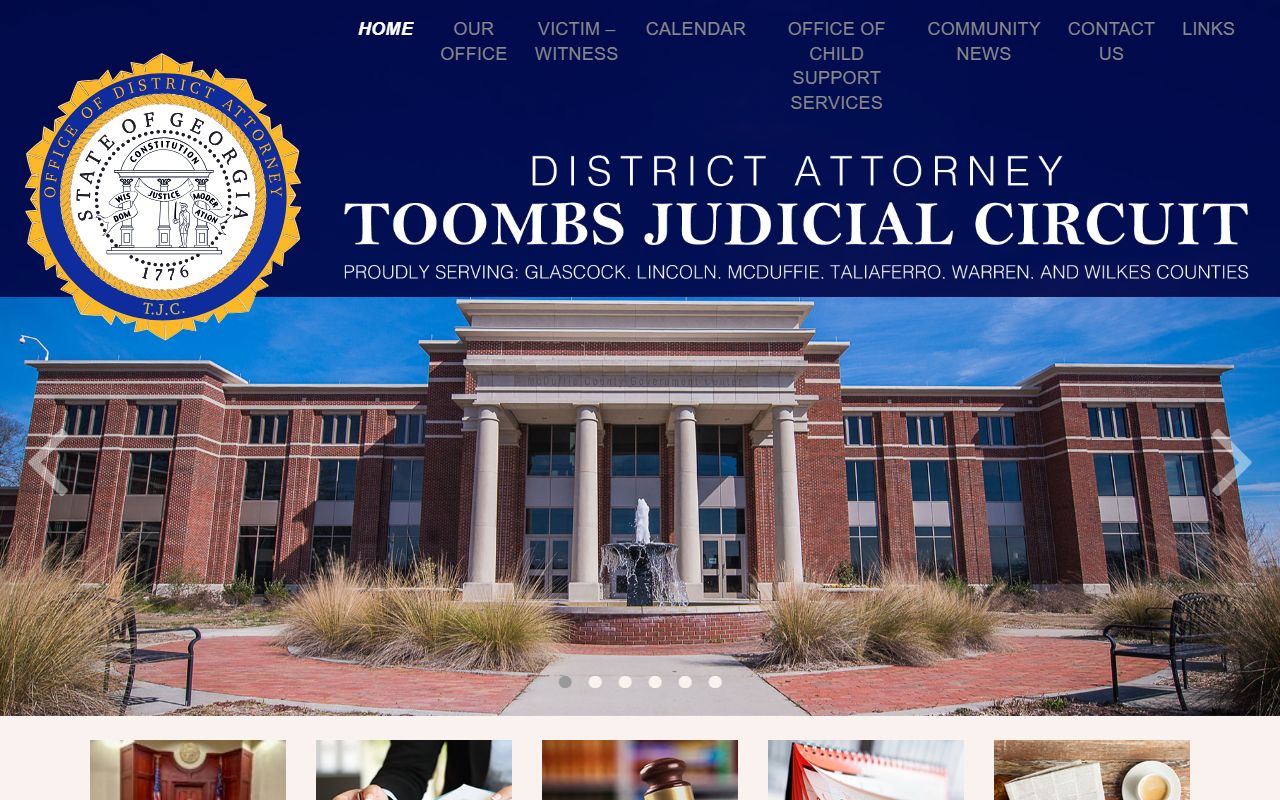 Lincoln County criminal court records Toombs Judicial Circuit District Attorney