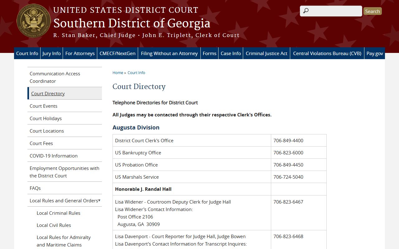 Lincoln County Superior Court federal district court directory context