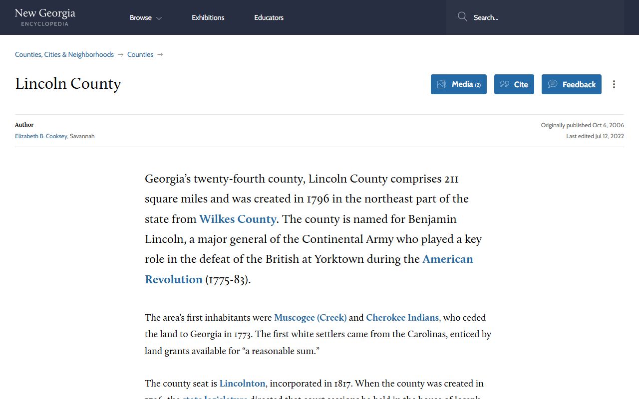 Lincoln County court records county history