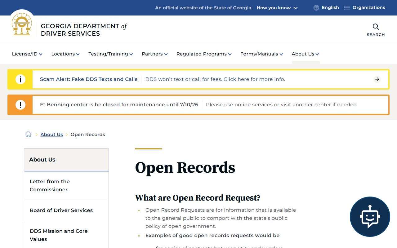Lincoln County traffic court records DDS open records page