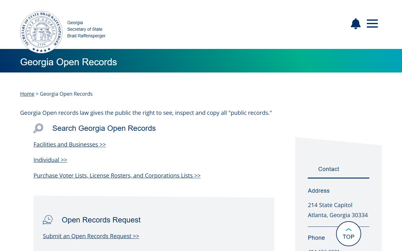 Lincoln County warrant records Georgia open records page